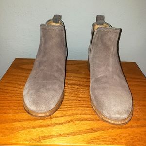 Lucky Brand brown suede ankle boots